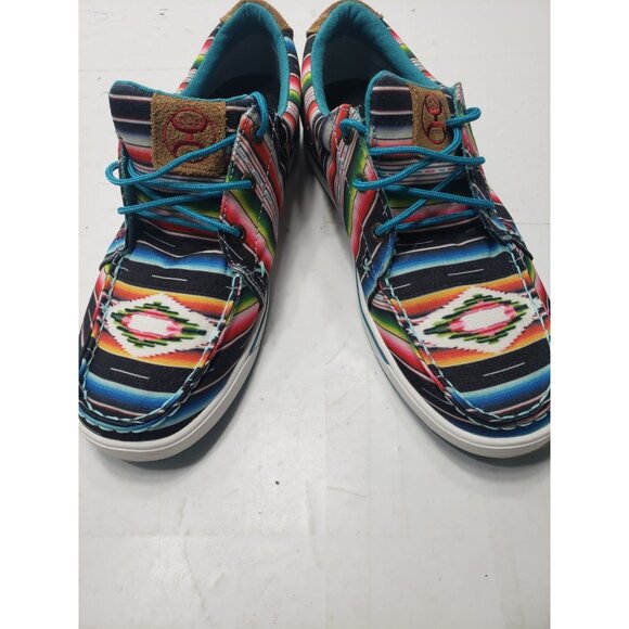 Twisted X Women’s Hooey Aztec Multicolor Serape Loper Shoes Style WHYC008 9M - Picture 6 of 9
